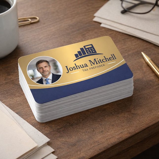 Personalized Photo Tax Preparer Professional Visitkort (Skapare uppladdad)