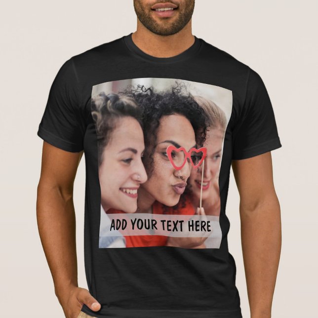 Personalized Photo & Text Or Name  T Shirt (Skapare uppladdad)