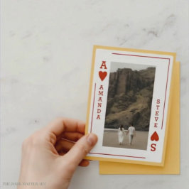 Personalized Photo Valentine’s Card – Ace of Heart Visitkort