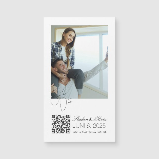 Personalized Photo Wedding Save the Date magnet (Framsida)