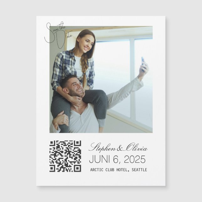 Personalized Photo Wedding Save the Date magnet (Framsida)