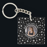 Personalized Photo with Pearls Circle on Black<br><div class="desc">A personalized photo design with Pearls Circle on a black background sprinkled with pearls. Perfect for gifts,  accessories,  and elegant everyday items.
You must know that you get a photo!</div>