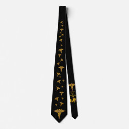 Personalized Physician's Caduceus Neck Tie Slips
