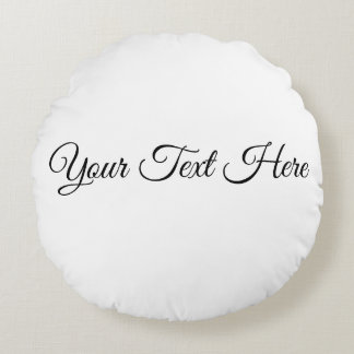 Personalized Pillow with Your Text – Modern Decor Rund Kudde