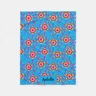 Personalized Piñata Blue Las Posadas Custom Fleecefilt