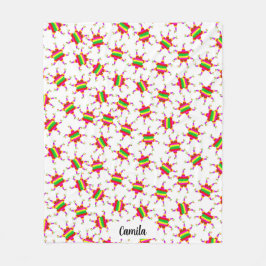 Personalized Piñata White Las Posadas Pattern  Fleecefilt