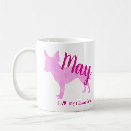 Personalized Pink Chihuahua Mug チワワ Kaffemugg