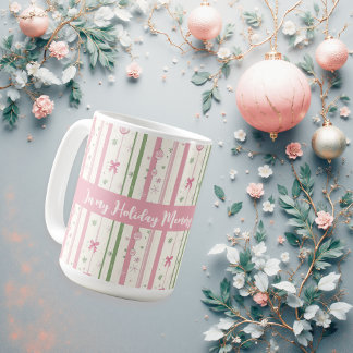 Personalized Pink Coquette Holiday Era Kaffemugg