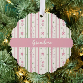 Personalized Pink Coquette Mom Holiday
