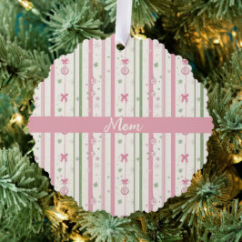 Personalized Pink Coquette Mom Holiday