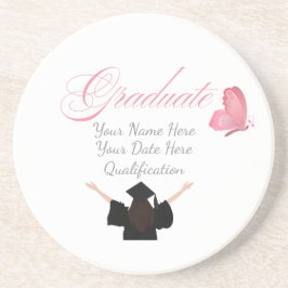 Personalized Pink Graduate Gift, Custom Name  Underlägg