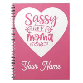 Personalized Pink heart Spiral Notebook Anteckningsbok
