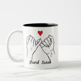Personalized Pinky Promise Mug Valentine’s Day Två-Tonad Mugg