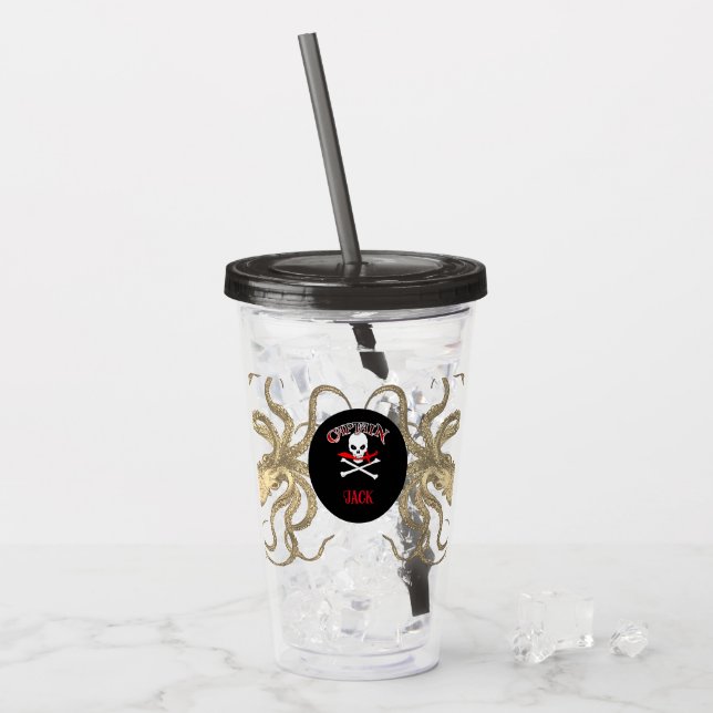 Personalized Pirate Captain  Take Away Mugg (Framsida Ice)