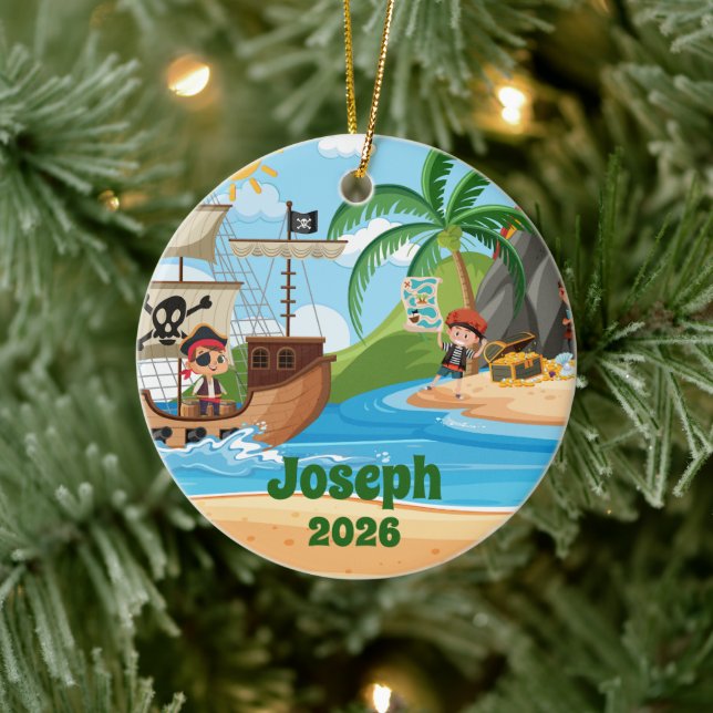 Personalized Pirate Ship Ornament (Träd)