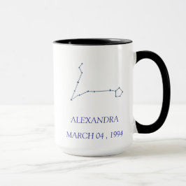 Personalized Pisces Constellation Mug - Custom Sta Mugg