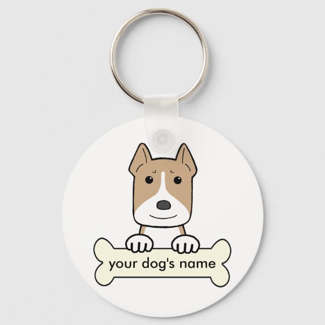 Personalized Pitbull Nyckelring (Framsida)