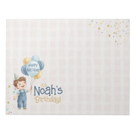 Personalized Placemat Boy Birthday Party  Anteckningsblock