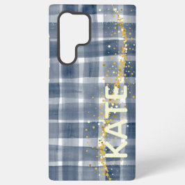 Personalized Plaid Samsung Galaxy Case with Name