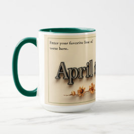 Personalized Poetry in Bloom Aesthetic Gift Mugg