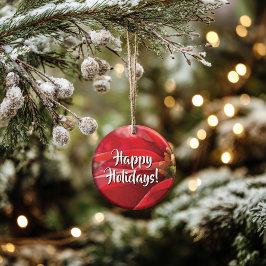 Personalized Poinsettia Holidays Julgransprydnad Keramik