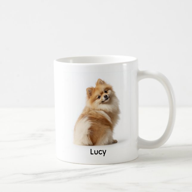 Personalized Pomeranian “I Own You” Design Kaffemugg (Höger)