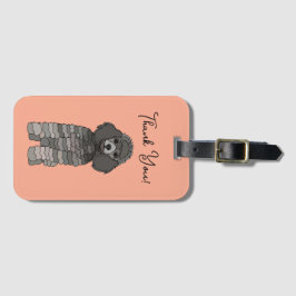 Personalized Poodle Dog Pet Bagagebricka