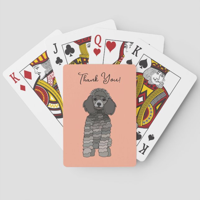 Personalized Poodle Dog Pet Casinokort (Baksidan)