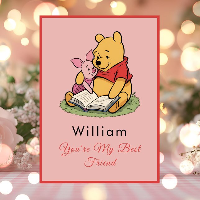 Personalized Pooh Bear Friendship Kort (Skapare uppladdad)