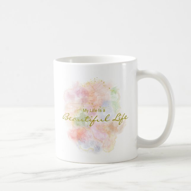 Personalized Positive Quote Resin Art Typography Kaffemugg (Höger)
