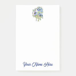 Personalized Post It Notes with Floral Graphic Post-it Block