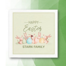 Personalized, pretty Easter festive napkins Pappersservett