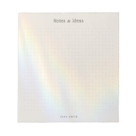 Personalized prism rainbow aesthetic dot Grid Anteckningsblock