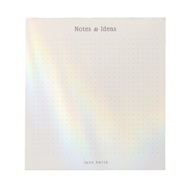 Personalized prism rainbow aesthetic dot Grid Anteckningsblock (Framsida)