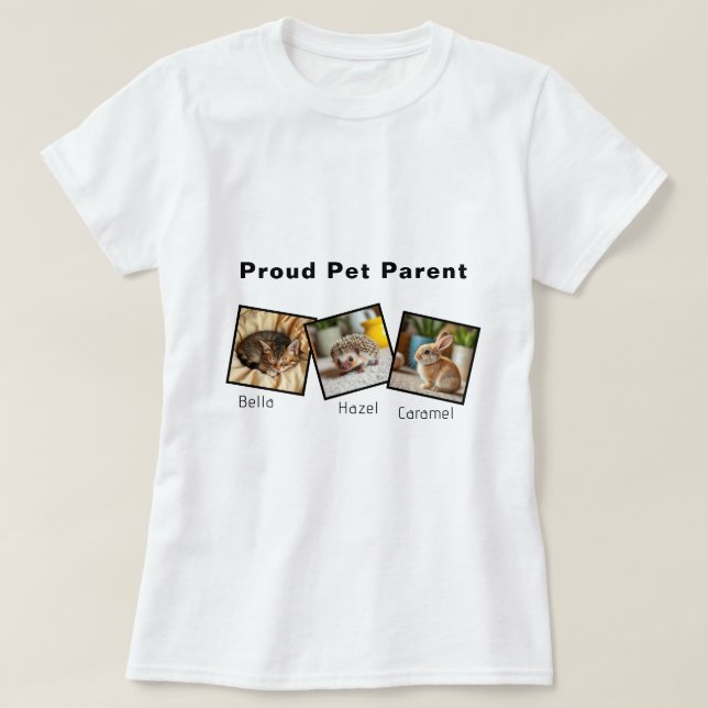Personalized Proud Pet Parent T-Shirt (Design framsida)