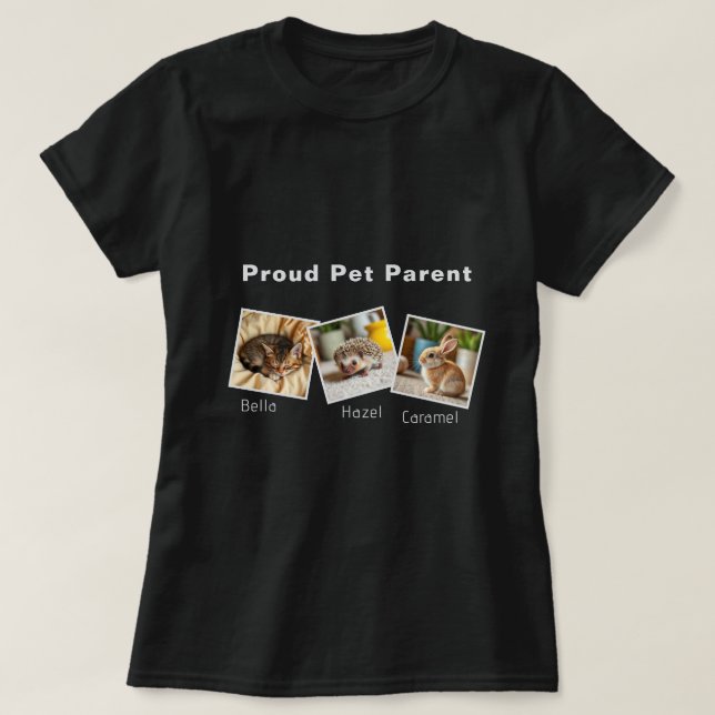 Personalized Proud Pet Parent T-Shirt (Design framsida)