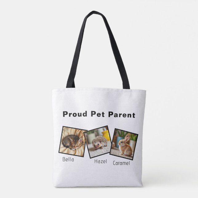 Personalized Proud Pet Parent Tote Bag Tygkasse (Baksida)