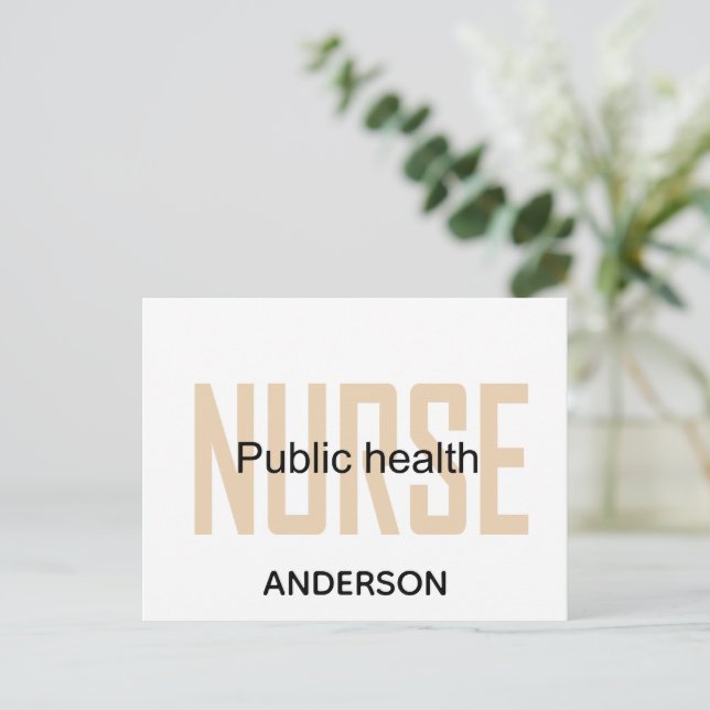 Personalized Public health nurse RN gifts Helg Vykort (Stående Fram)