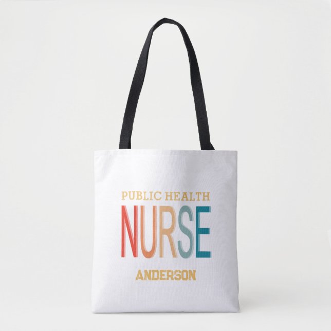Personalized Public health nurse RN gifts Tygkasse (Framsida)