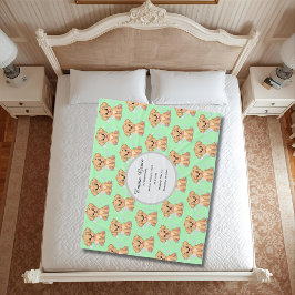 Personalized Puppy Baby Blanket Fleecefilt
