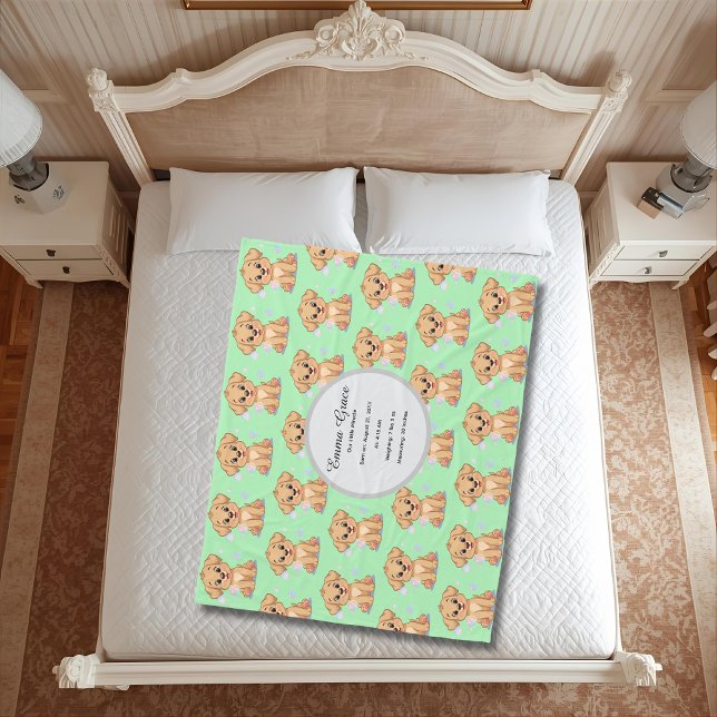 Personalized Puppy Baby Blanket  Fleecefilt (Skapare uppladdad)