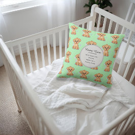 Personalized Puppy Birth Pillow Kudde