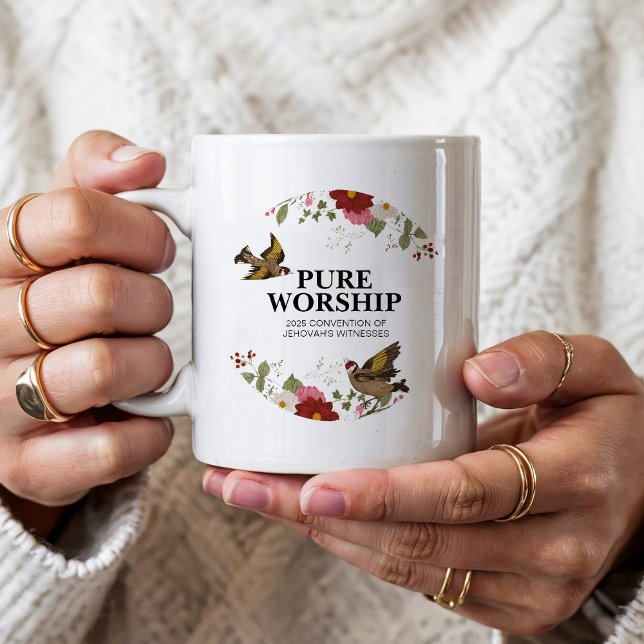 Personalized Pure Worship 2025 Convention JW Gifts Kaffemugg (Skapare uppladdad)