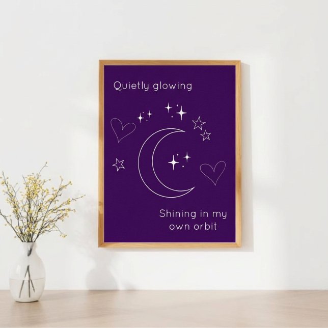 Personalized Purple Celestial Line Art Poster (Skapare uppladdad)