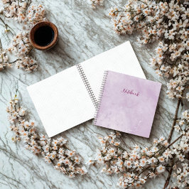 Personalized Purple Marble Notebook