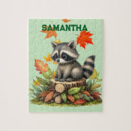 Personalized Raccoon Puzzle Pussel
