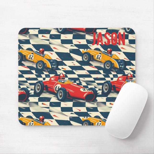 Personalized Race Car Mouse Pad Mousepad  Musmatta (Med mus)