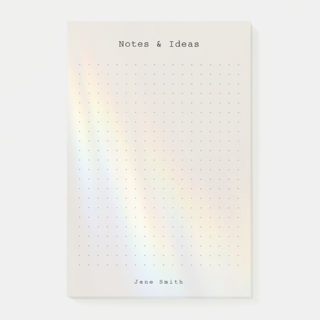 Personalized rainbow light aesthetic dot Grid  Post-it Block (Framsida)