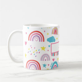 Personalized Rainbow Mug for Girls with Name Kaffemugg