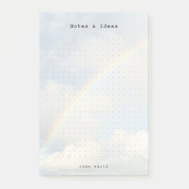Personalized rainbow sky aesthetic dot Grid  Post-it Block